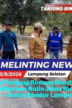 Camat Tanjung Bintang Monitoring Pemeliharaan Rutin Jalan Ruas Way Galih — Batas Bandar Lampung